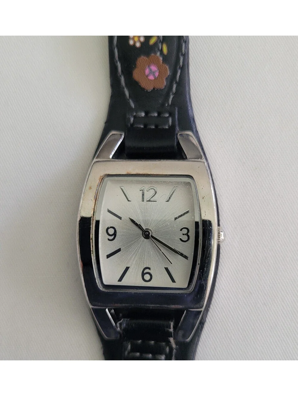 Vintage Xhilaration Women' Floral Cuff Watch FMDX111 Y2K New Battery & Working